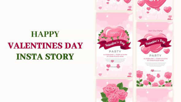 Happy Valentines Day Instagram Story - VideoHive 56604136