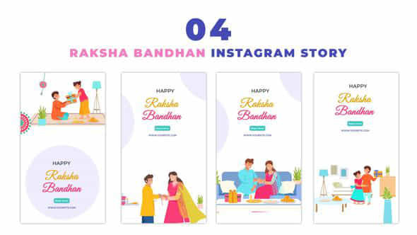 Sibling Characters Rakhi Festival Instagram Story - VideoHive 47660772