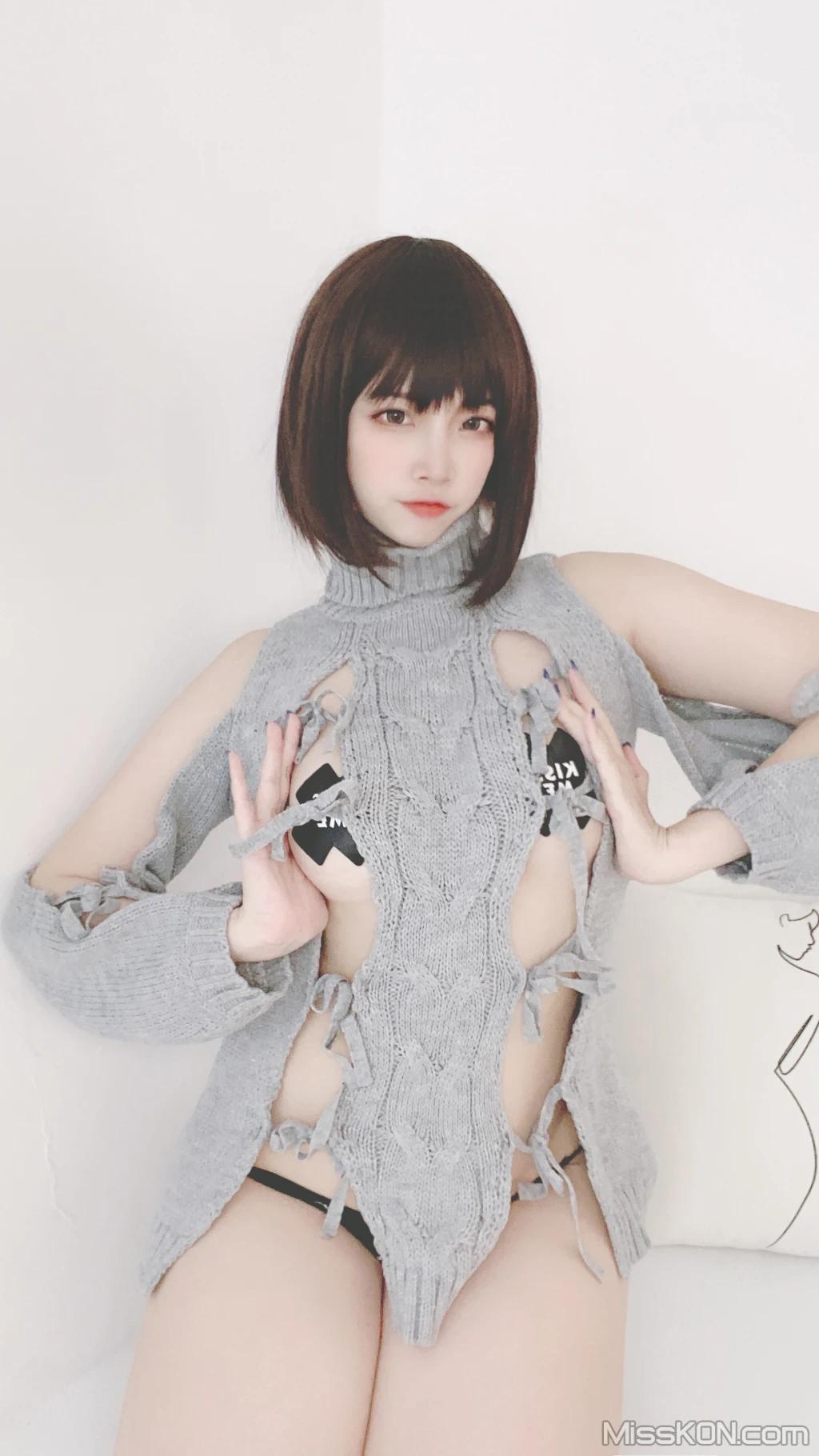 Coser@二佐Nisa: 私房洞洞毛衣 (66 photos )(54)