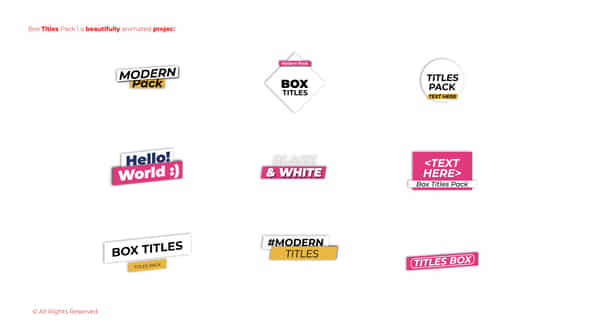 Box Titles After Effects - VideoHive 51124474