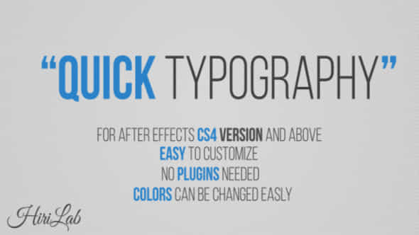 Quick Typography - VideoHive 8950651