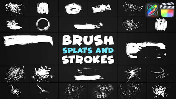 Handmade Brush Splats And Strokes Fcpx - VideoHive 51474114