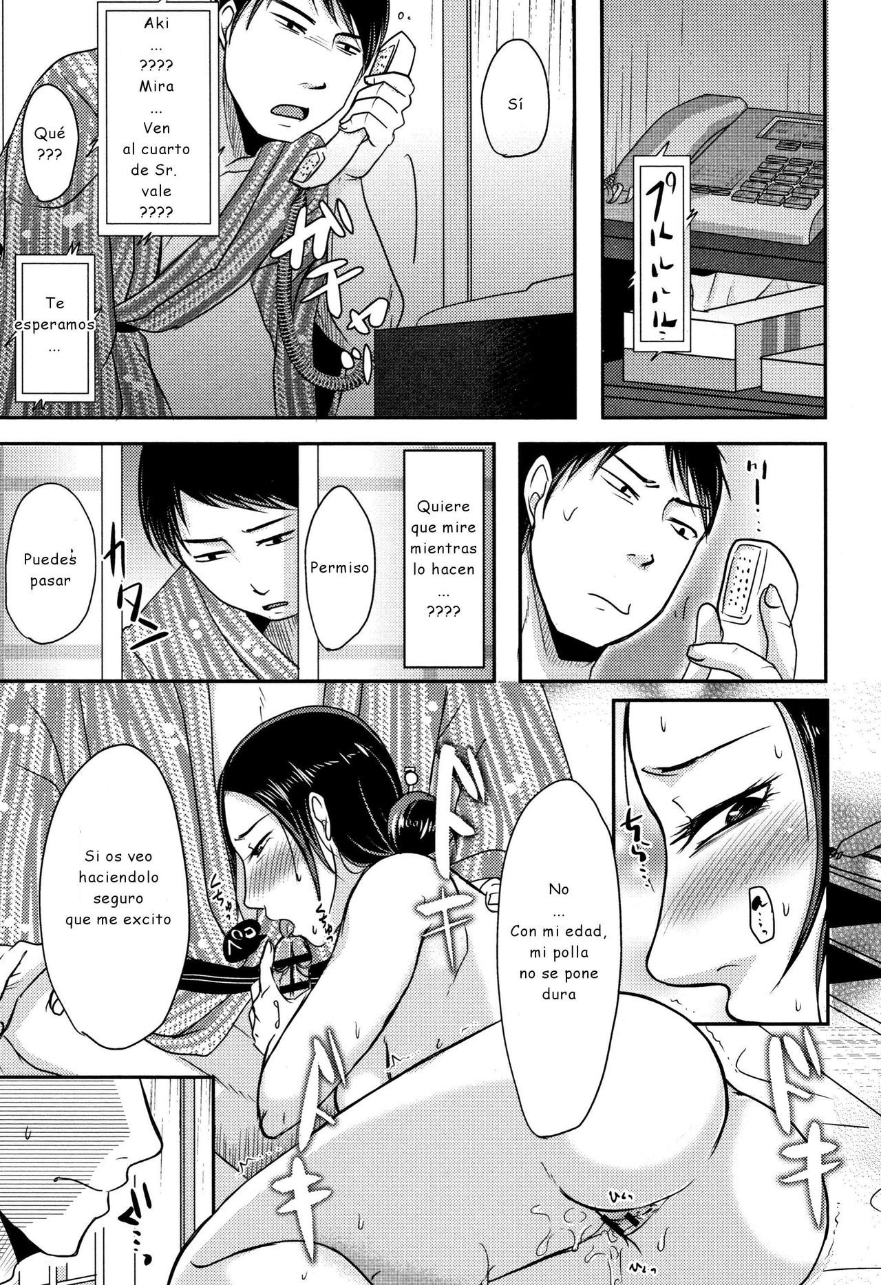 [Kurogane Satsuki] Haha no Baishunyado (Uchi no Tsuma no Yarareyou) [Spanish] [joselillo]