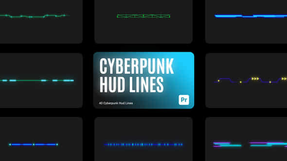 Cyberpunk HUD Lines - VideoHive 44627203