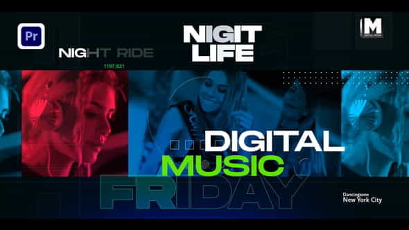 Digital Music Party Intro - VideoHive 34926439