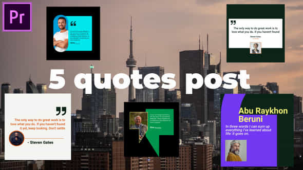 Quotes Post Pack Mogrt For Premier Pro - VideoHive 50690009