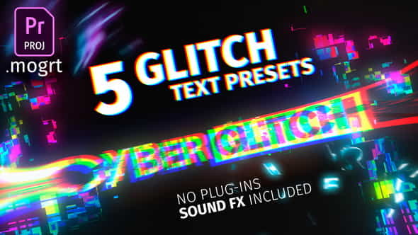 5 Glitch Title - VideoHive 27773583
