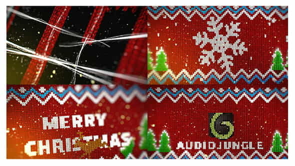 Knitted Christmas Sweater Logo Reveal - VideoHive 19078304