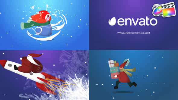 Cartoon Christmas Logo - VideoHive 35394170