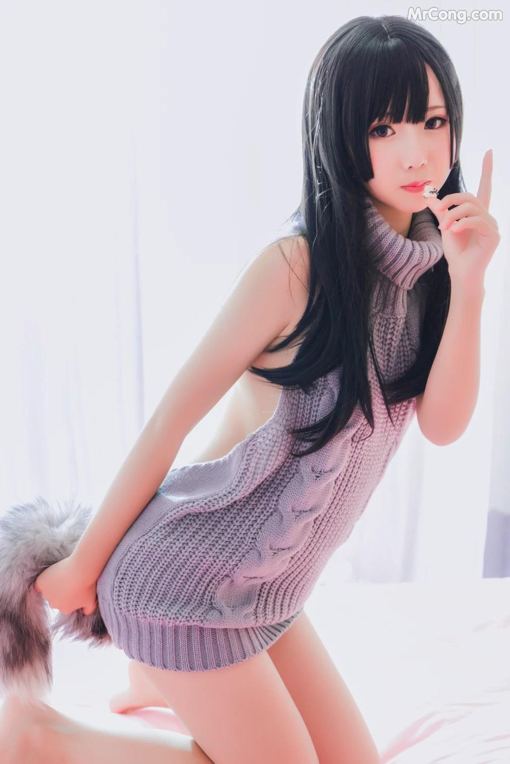 Coser@面饼仙儿 No.006: 露背毛衣 (41 photos)(3)