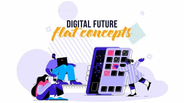 Digital Future - Flat Concept - VideoHive 26139844