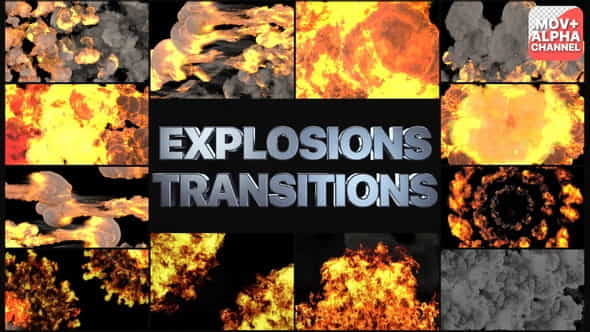 Explosion Transitions | Motion Graphics - VideoHive 32396831