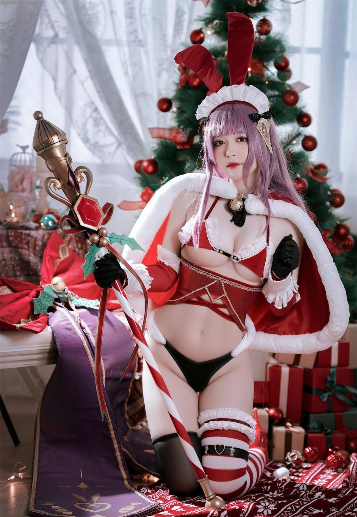 Cosplay 半半子 Christmas Bunny Aike(7)