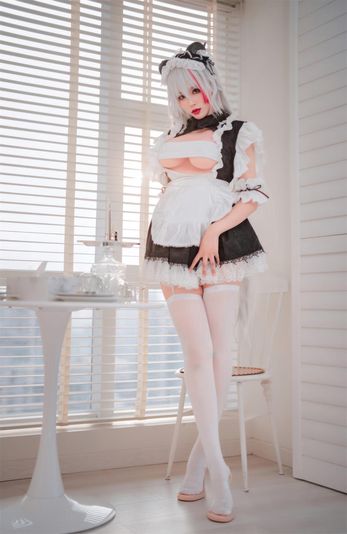 Cosplay 轩萧学姐 碧蓝航线 埃吉尔女仆(36)