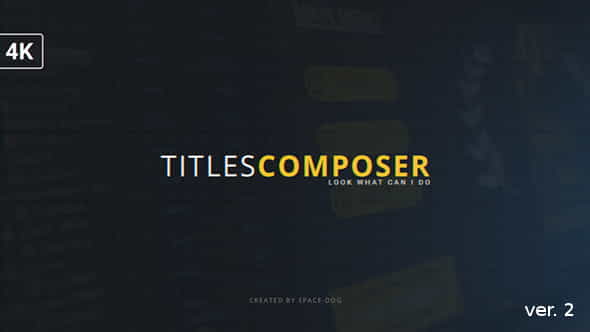 Titles Composer - VideoHive 15469143
