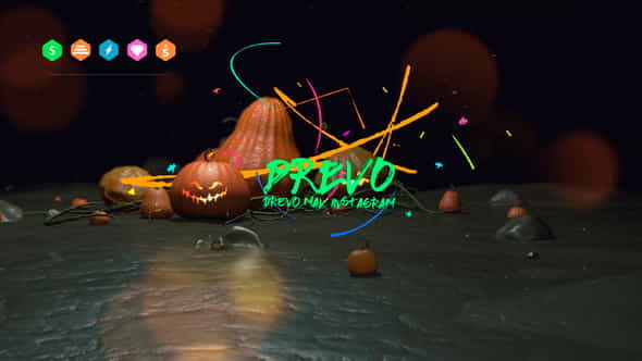Halloween Brush Opener Colorful Logo - VideoHive 24758218