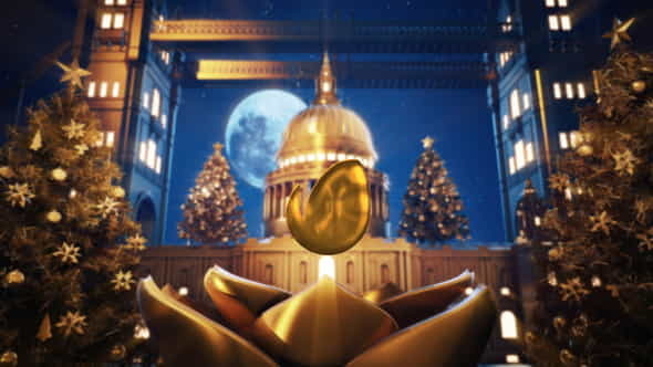 Golden Christmas In Vatican - VideoHive 23007518