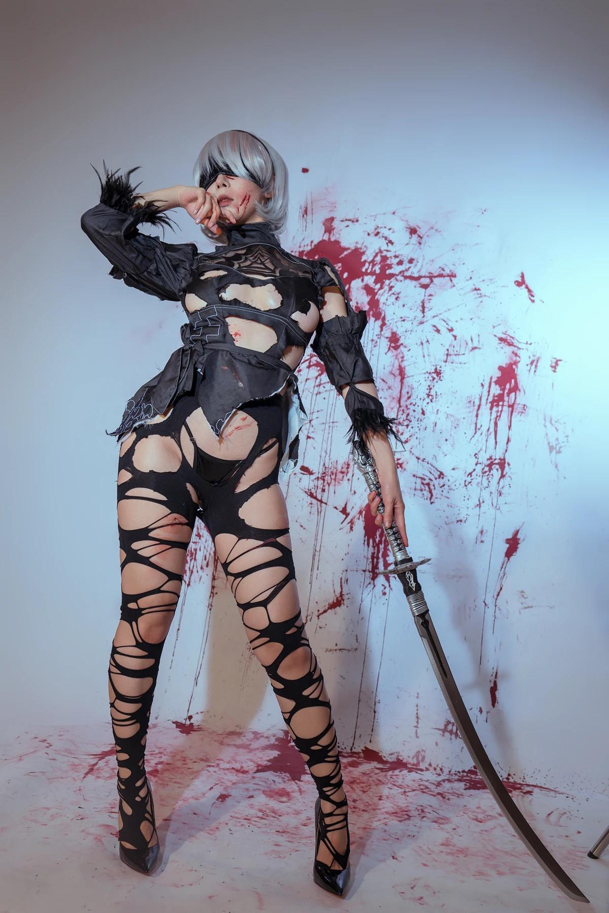 Cosplay 云溪溪Yunx1x1 & 奶桃 – 2B本 YoRHa No.2 Type B 下 Set.03(42)
