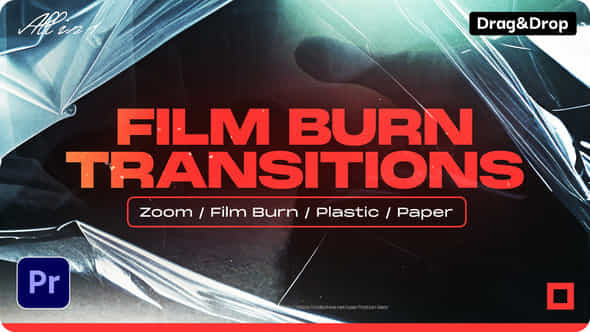 Film Burn Transitions - VideoHive 52340368