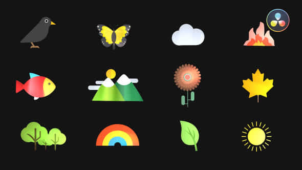 Nature Animated Icons - VideoHive 36670099