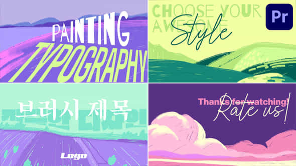 Hand Drawn Painting Typography For Premiere Pro - VideoHive 50207210