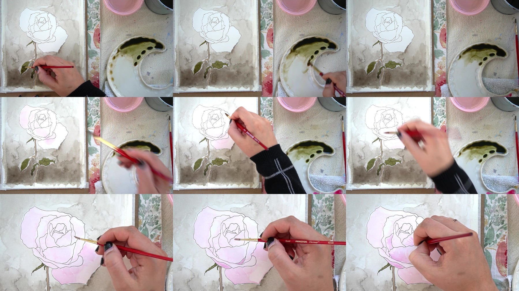 Art Tutorial: Painting Beautiful Roses With Watercolor