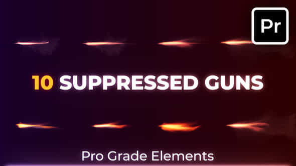 Silenced Muzzle Flashes - VideoHive 46414756