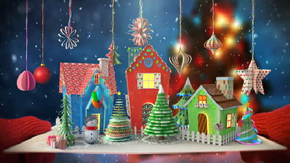 Christmas Paper Card - VideoHive 13867581