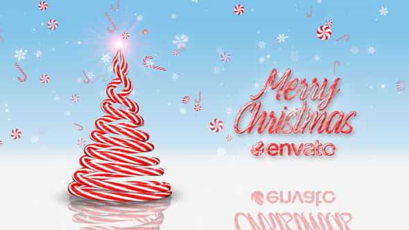 Christmas Candy Cane Greetings - VideoHive 35060763