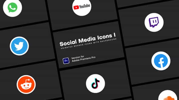 Social Media Icons I Mogrt - VideoHive 38732320