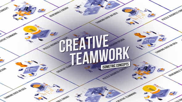 Creative Teamwork - Isometric Concept - VideoHive 27458597