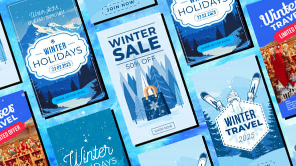 Winter Frost Snow Instagram Christmas Holidays Reels 2 - VideoHive 55398157
