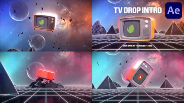 TV Drop Intro - VideoHive 45546615