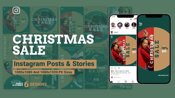 Merry Christmas Sale Instagram Ad - VideoHive 35193373