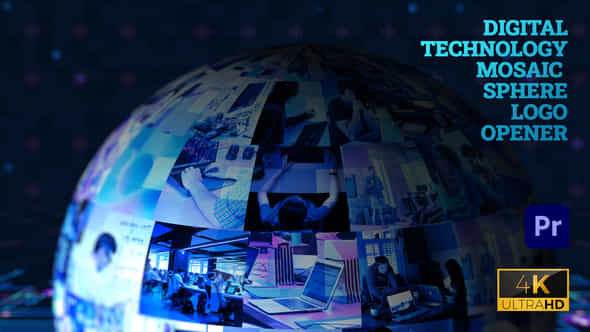 Digital Technology Mosaic - VideoHive 46655346