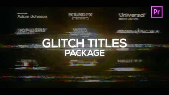 Glitch Titles Package - VideoHive 38704303