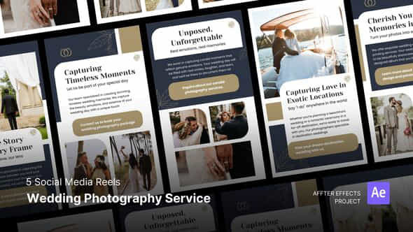 Social Media Reels Wedding Photography Service After Effects Template - VideoHive 48590661