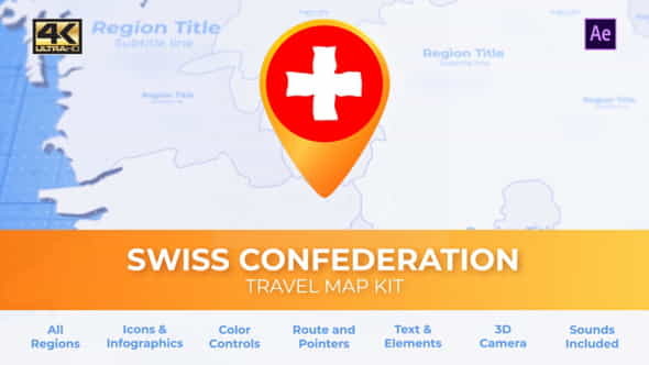 Switzerland Map - Swiss Confederation - VideoHive 29973835