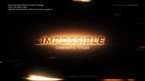 Impossible Cinematic Titles - VideoHive 38037132
