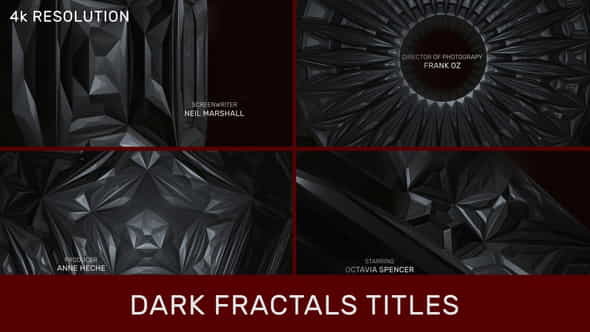 Dark Fractals Titles - VideoHive 32323972