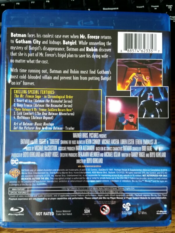 Blu-ray Batman: La máscara del fantasma (Batman: Mask of the Phantasm,  1993, Eric Radomski, Bruce Timm)