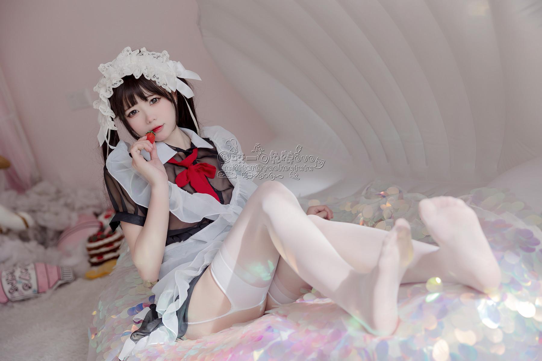 Cosplay 黏黏团子兔 黑白女仆(16)