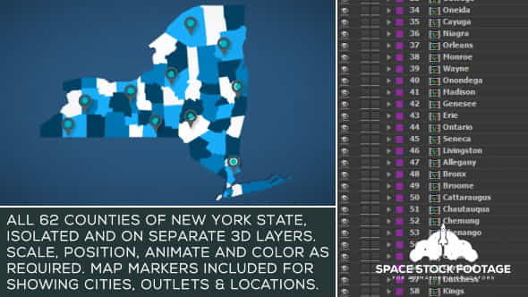 New York Map Kit - VideoHive 18004253