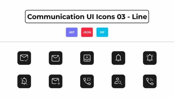 Communication UI Icons - VideoHive 44836894