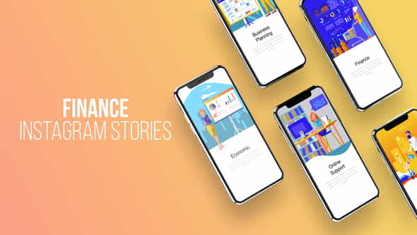 Instagram Stories About Finance - VideoHive 23797924