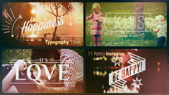 Typography titles | 11 Retro - VideoHive 4893660