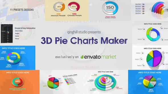3D Pie Charts Maker - VideoHive 51904240