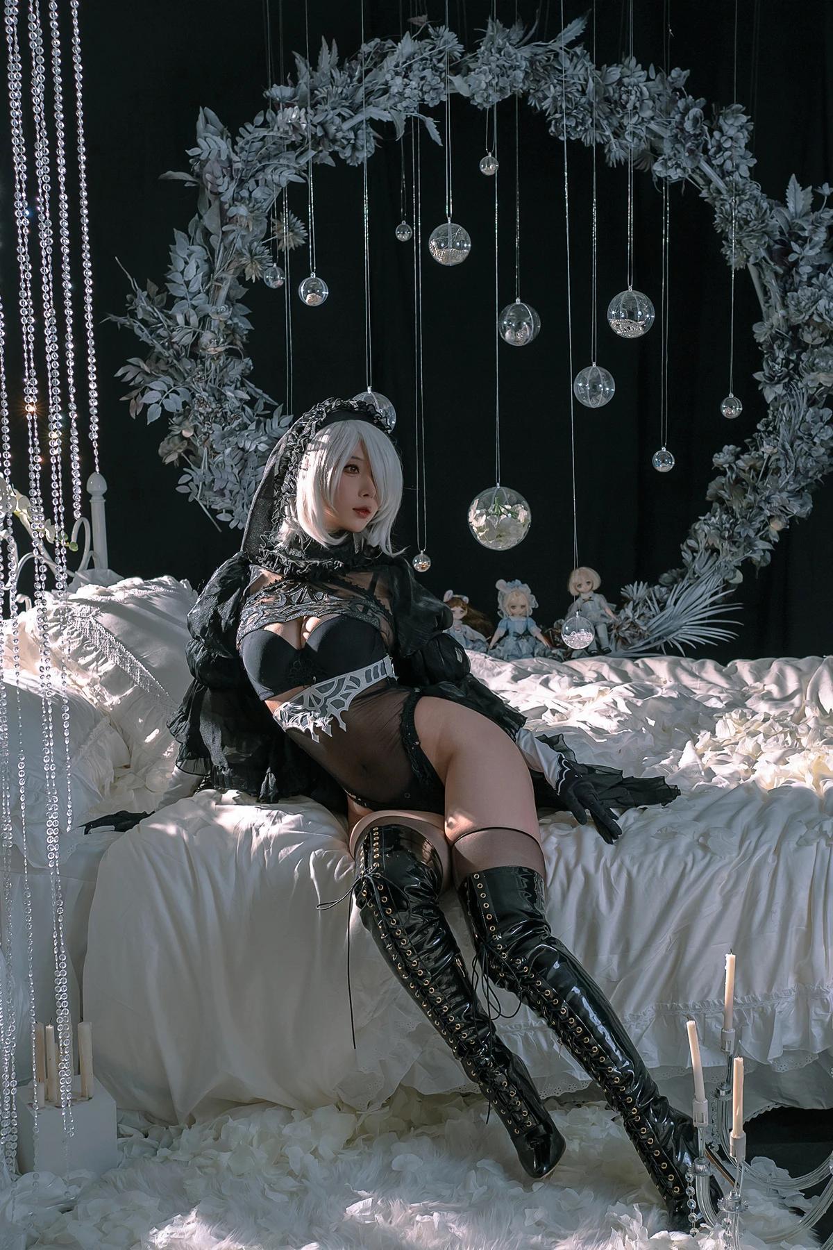 Cosplay 云溪溪Yunx1x1 & 奶桃 – 2B本 YoRHa No.2 Type B 上 Set.02(28)