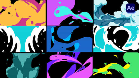 Cartoon Liquid Fx Transitions After Effects - VideoHive 50502562