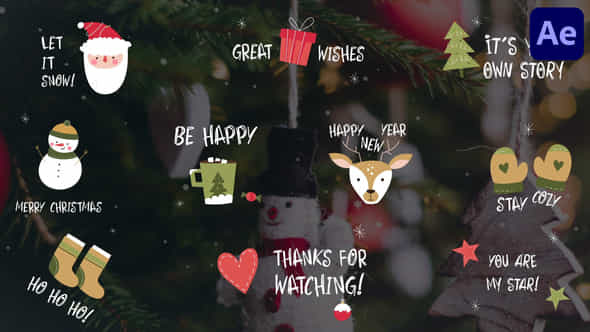 Christmas Icon Titles - VideoHive 41895324
